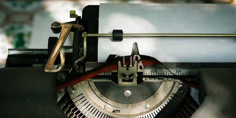 Detail of vintage typewriter